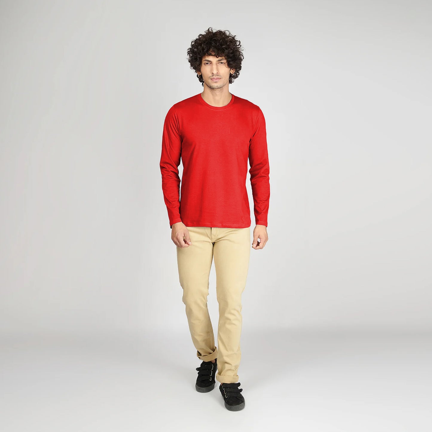 Basic Red Full Sleeves T-Shirt