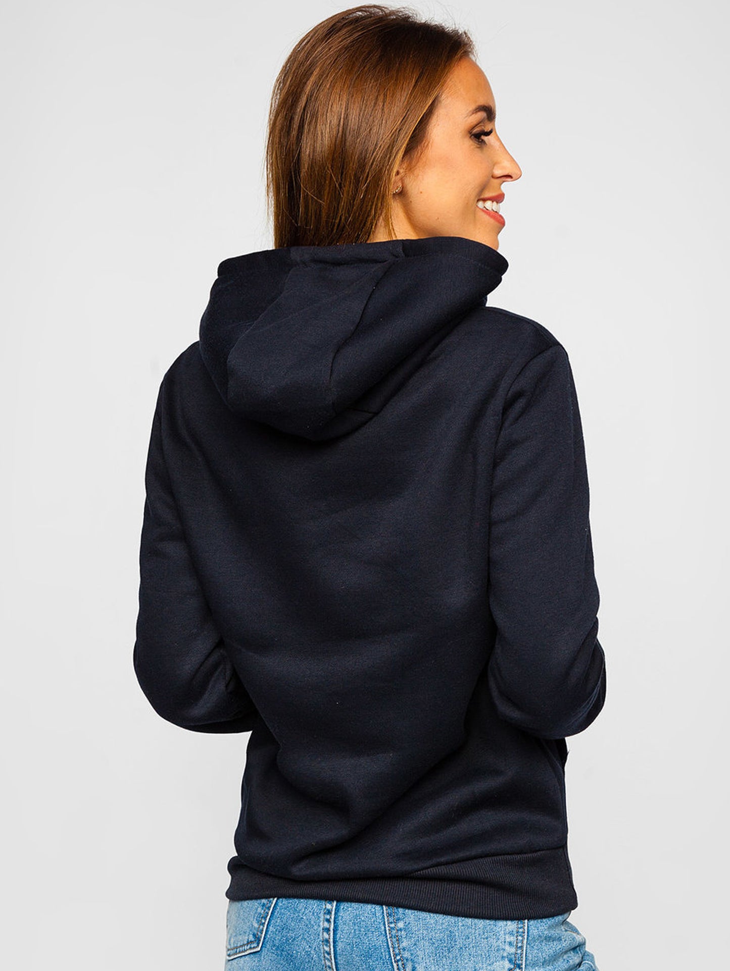 Basic Women's Navy Blue Hoodie