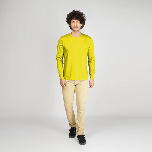 Basic Yellow Full Sleeves T-Shirt