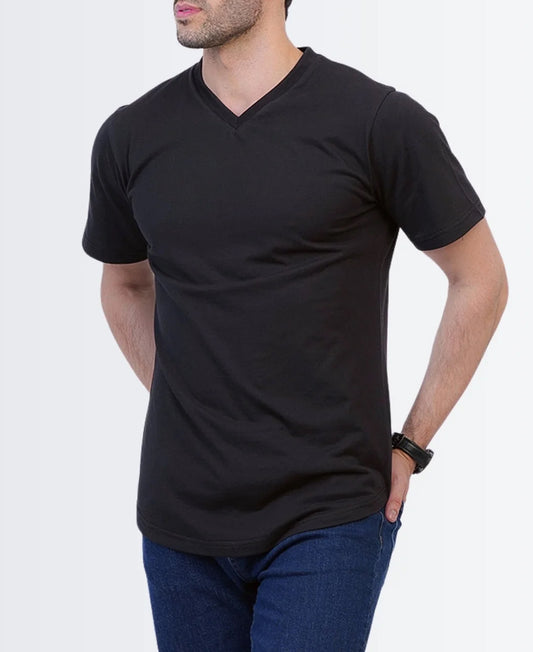 Basic V-Neck T-Shirt Black