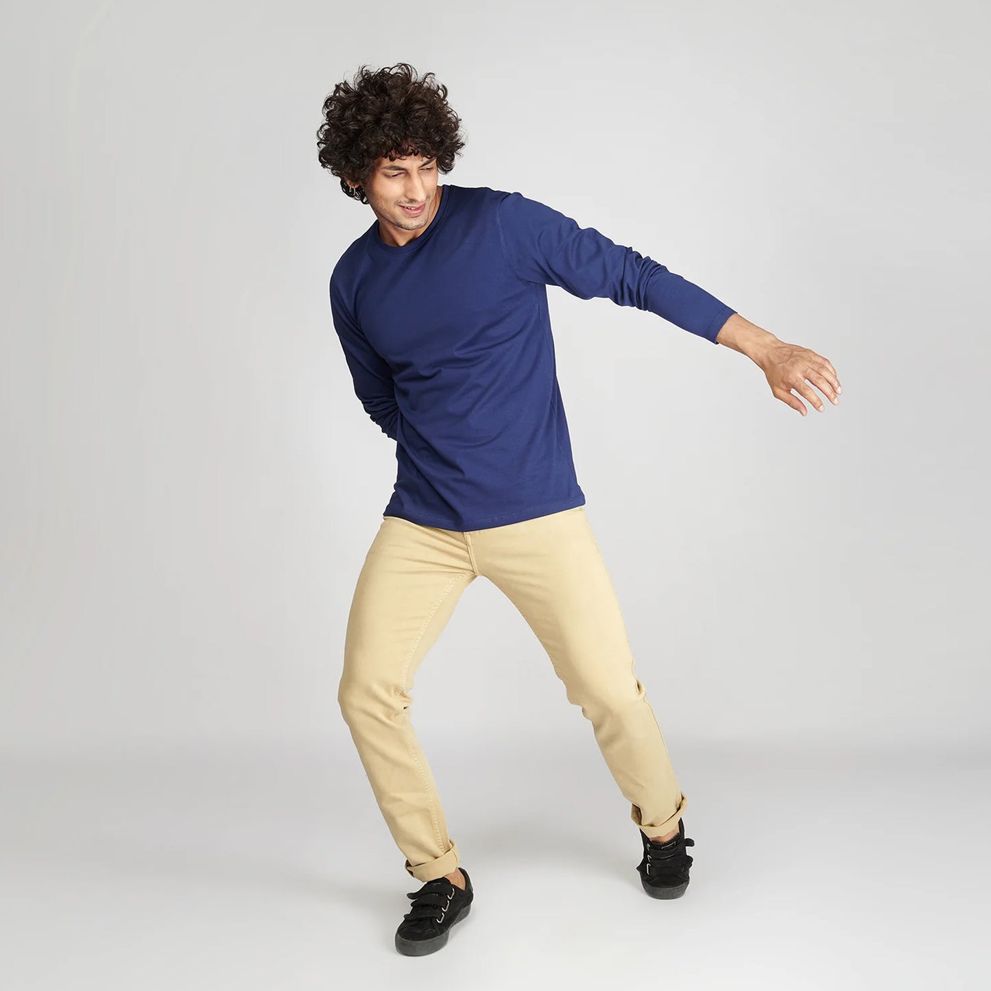 Basic Royal Blue Full Sleeves T-Shirt