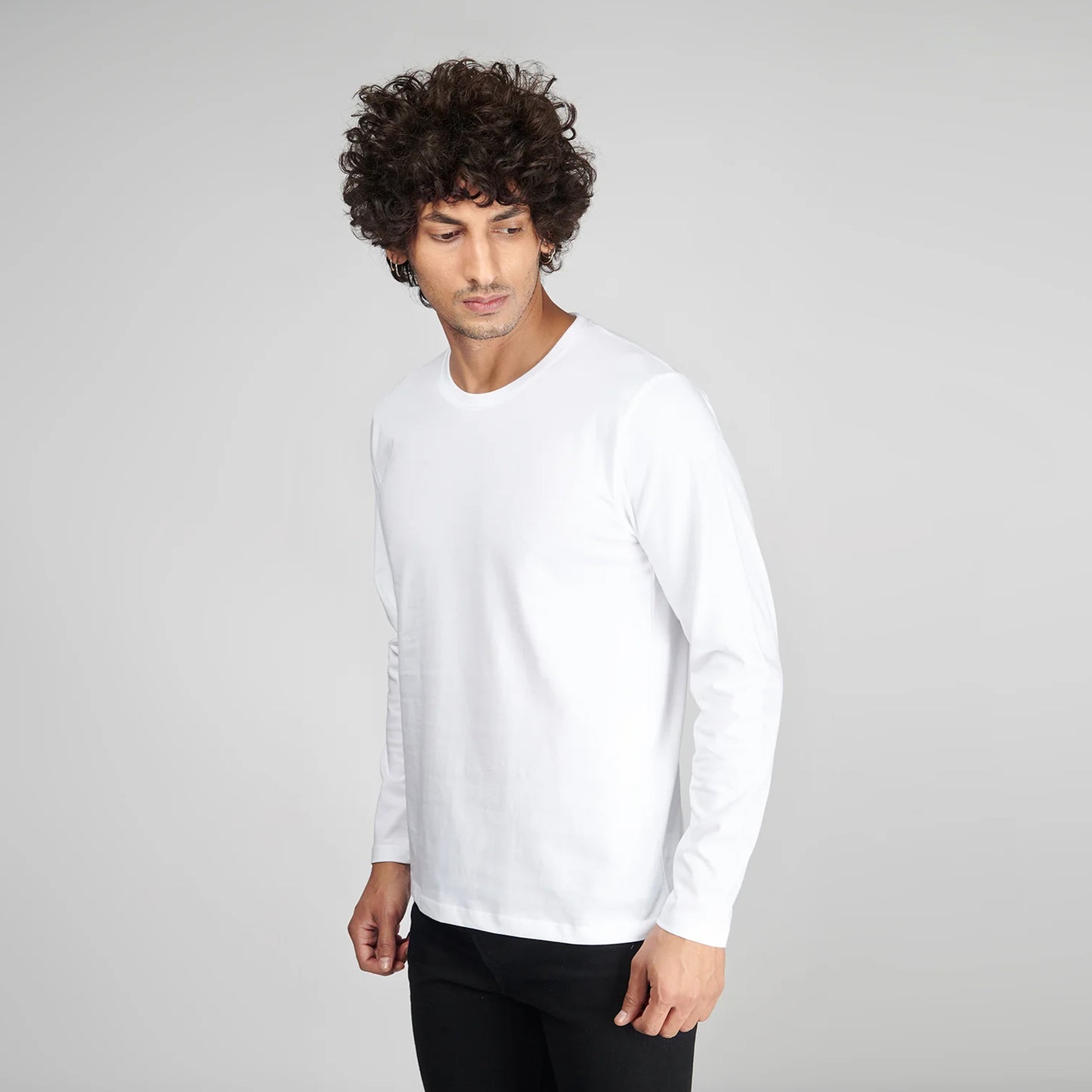 Basic White Full Sleeves T-Shirt
