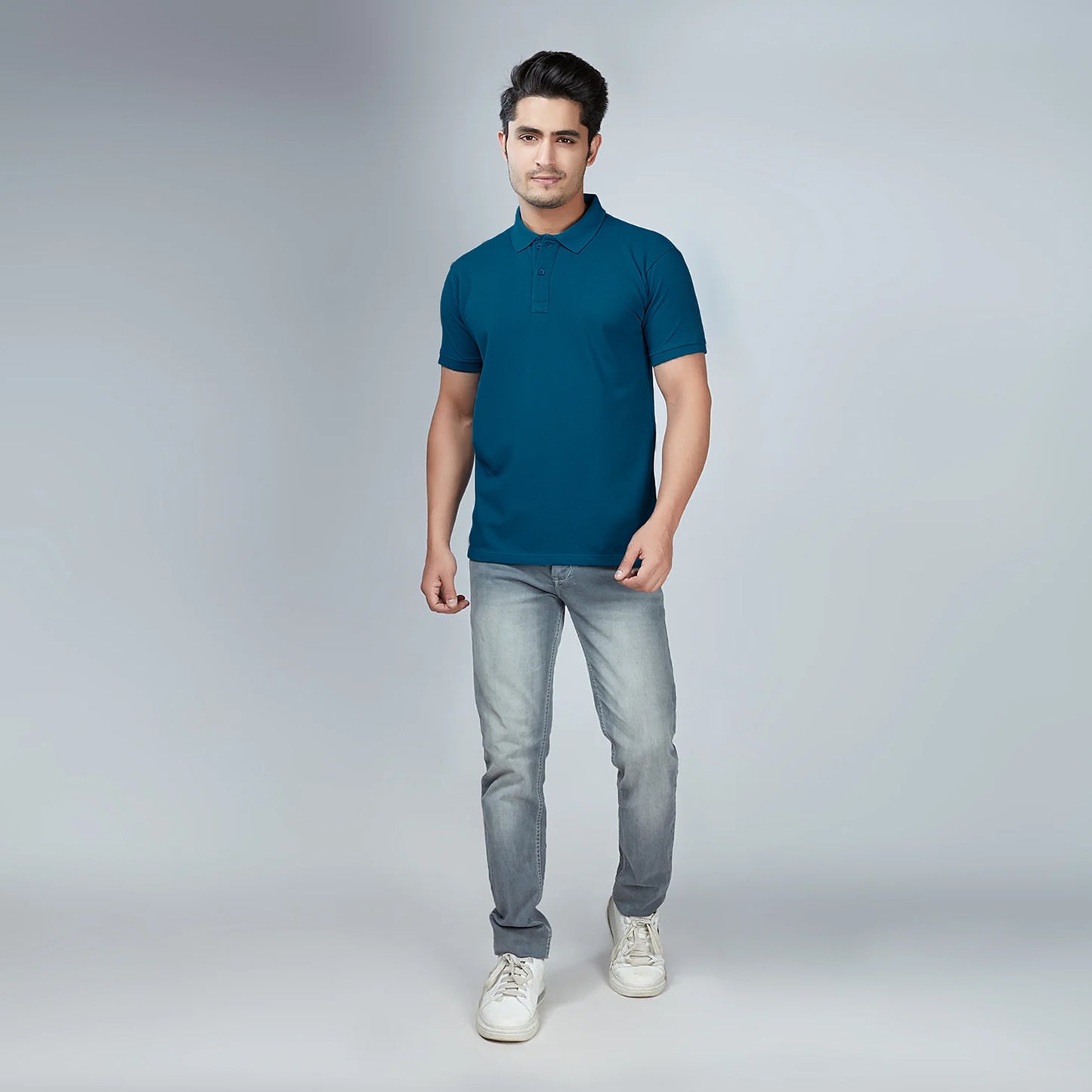 Men's Petroleum Blue Polo T-Shirt