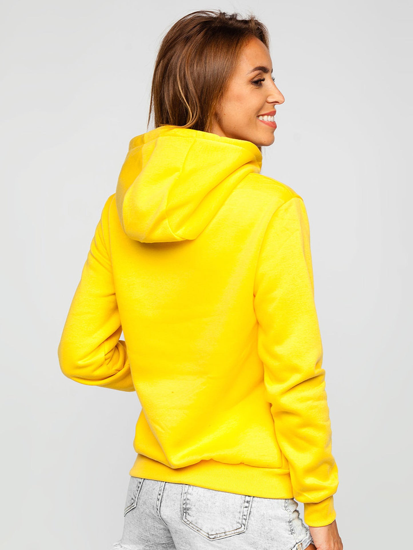 Basic Women's Yellow Hoodie