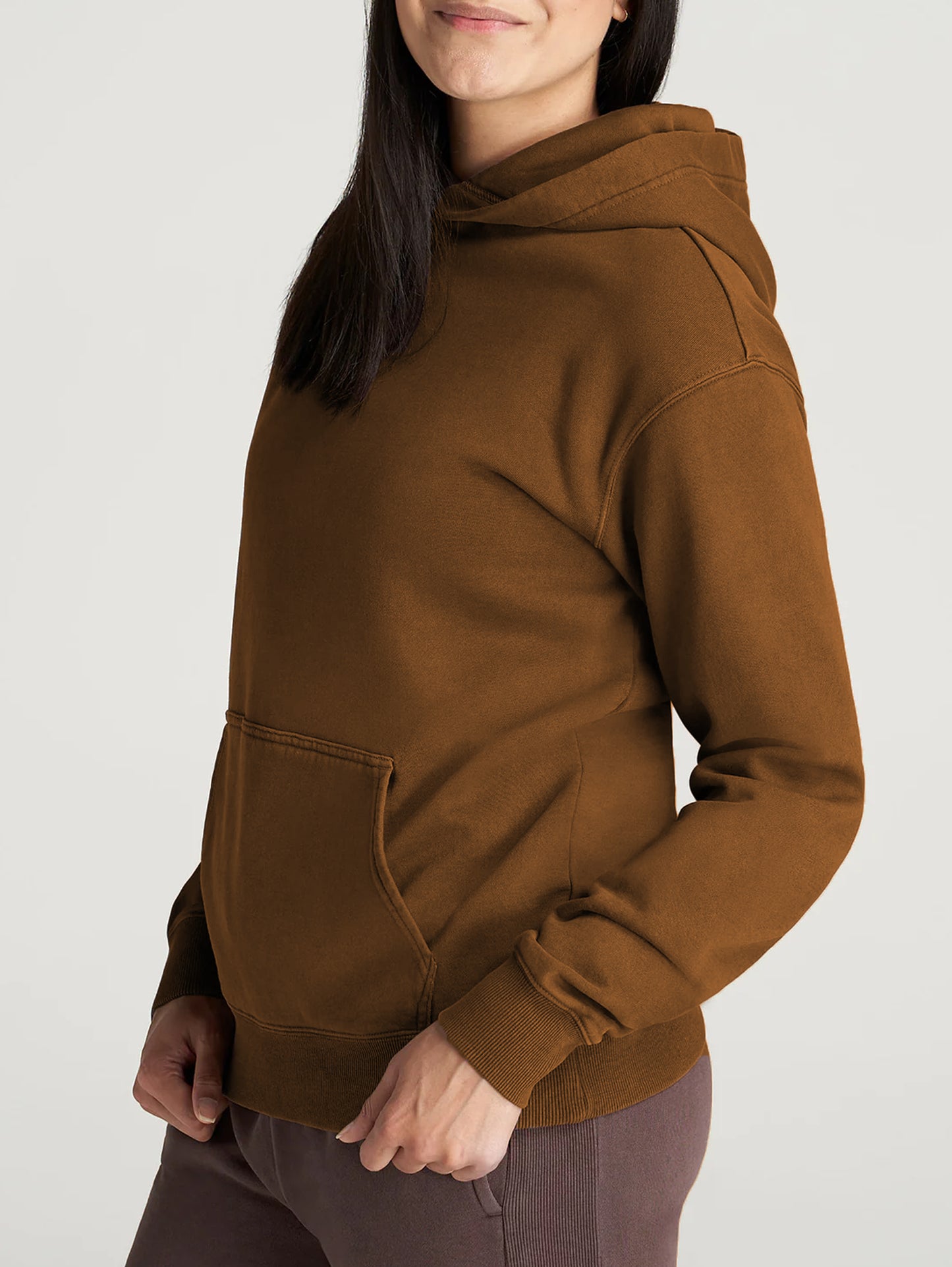 Basic Women's Brown Hoodie