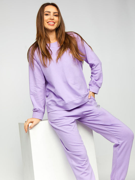 Women's Basic Light Purple Sweatshirt
