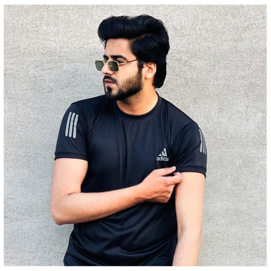 Adidas Three Stripes Tracksuit Black Color