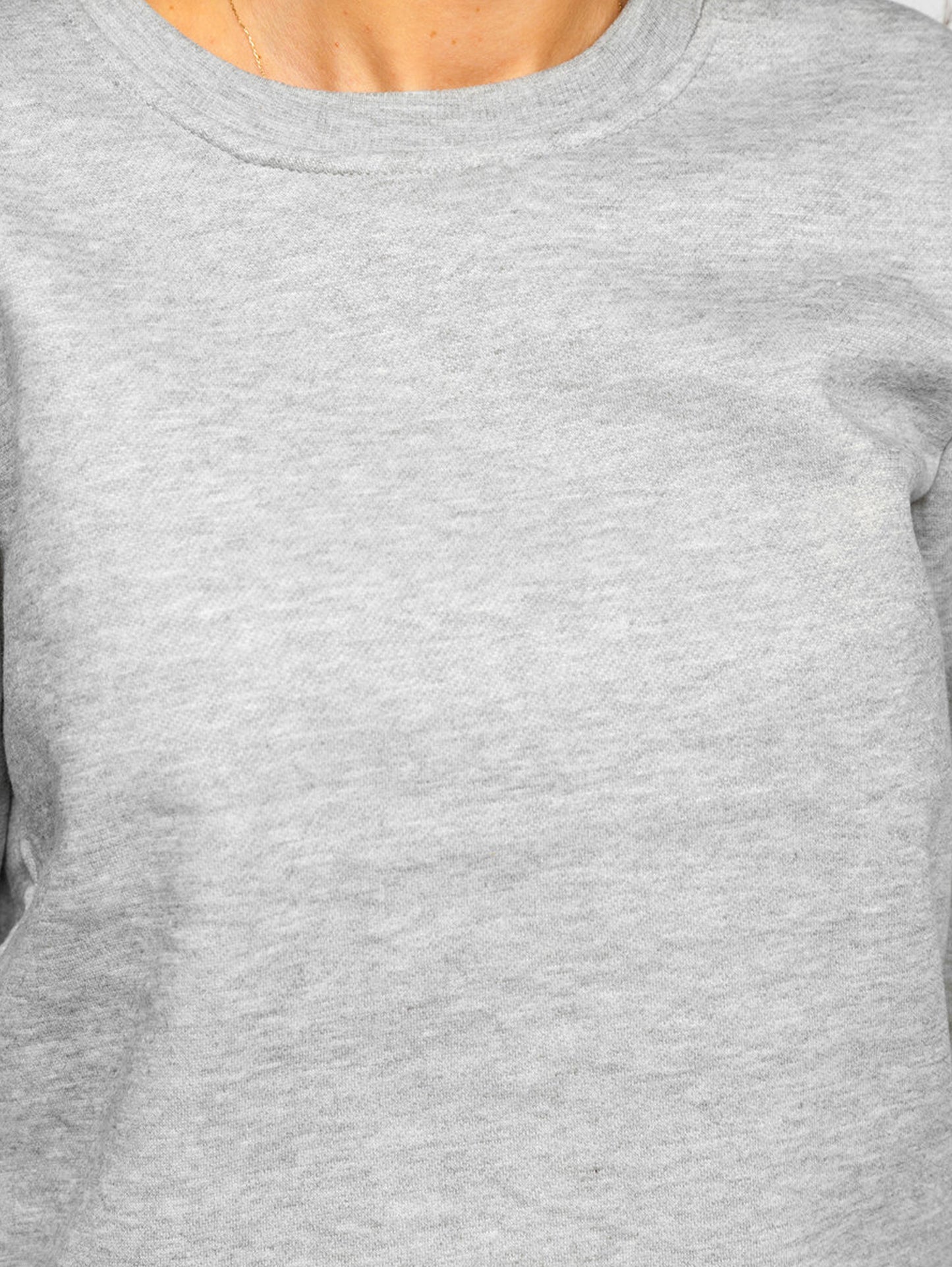 Women's Basic Heather Gray Sweatshirt