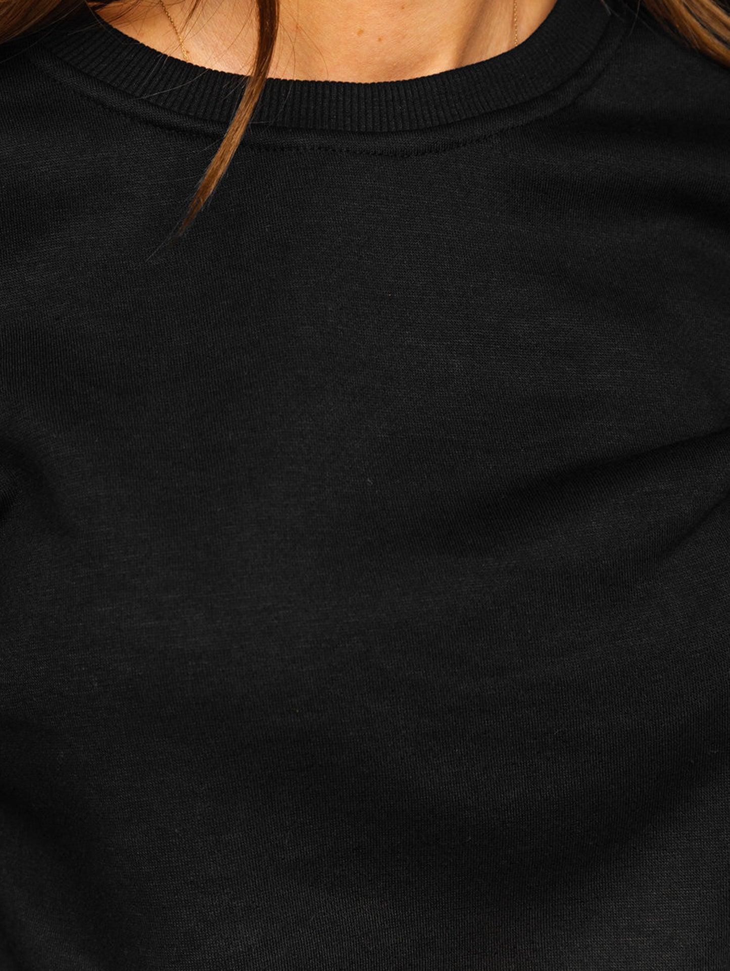 Women's Basic Black Sweatshirt