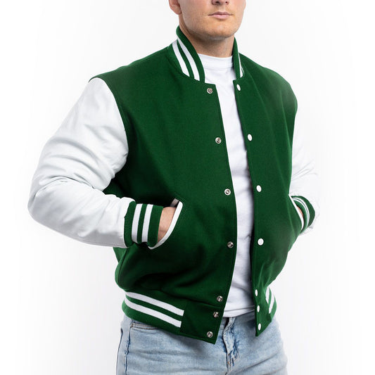 Men's Green Baseball Jacket