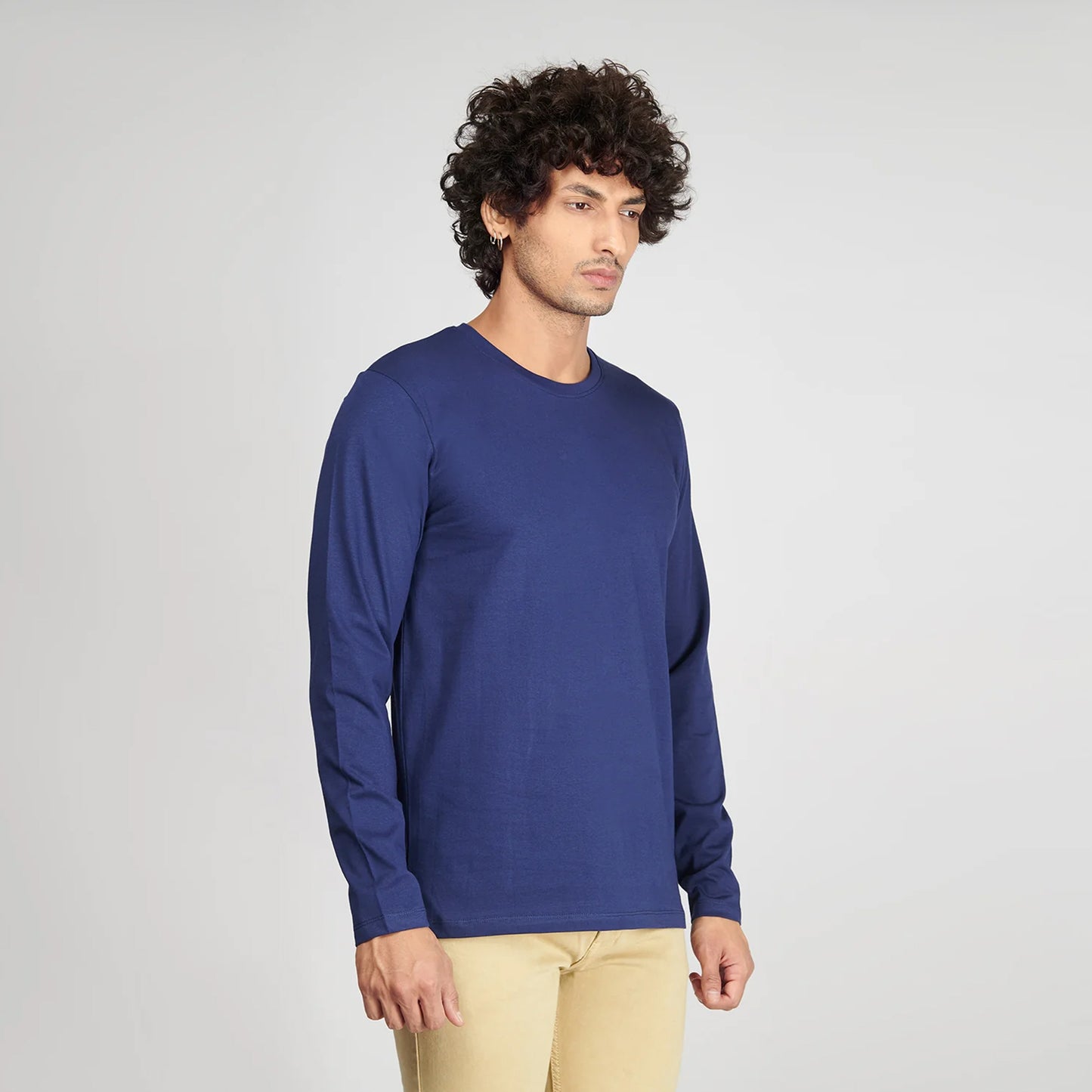 Basic Royal Blue Full Sleeves T-Shirt