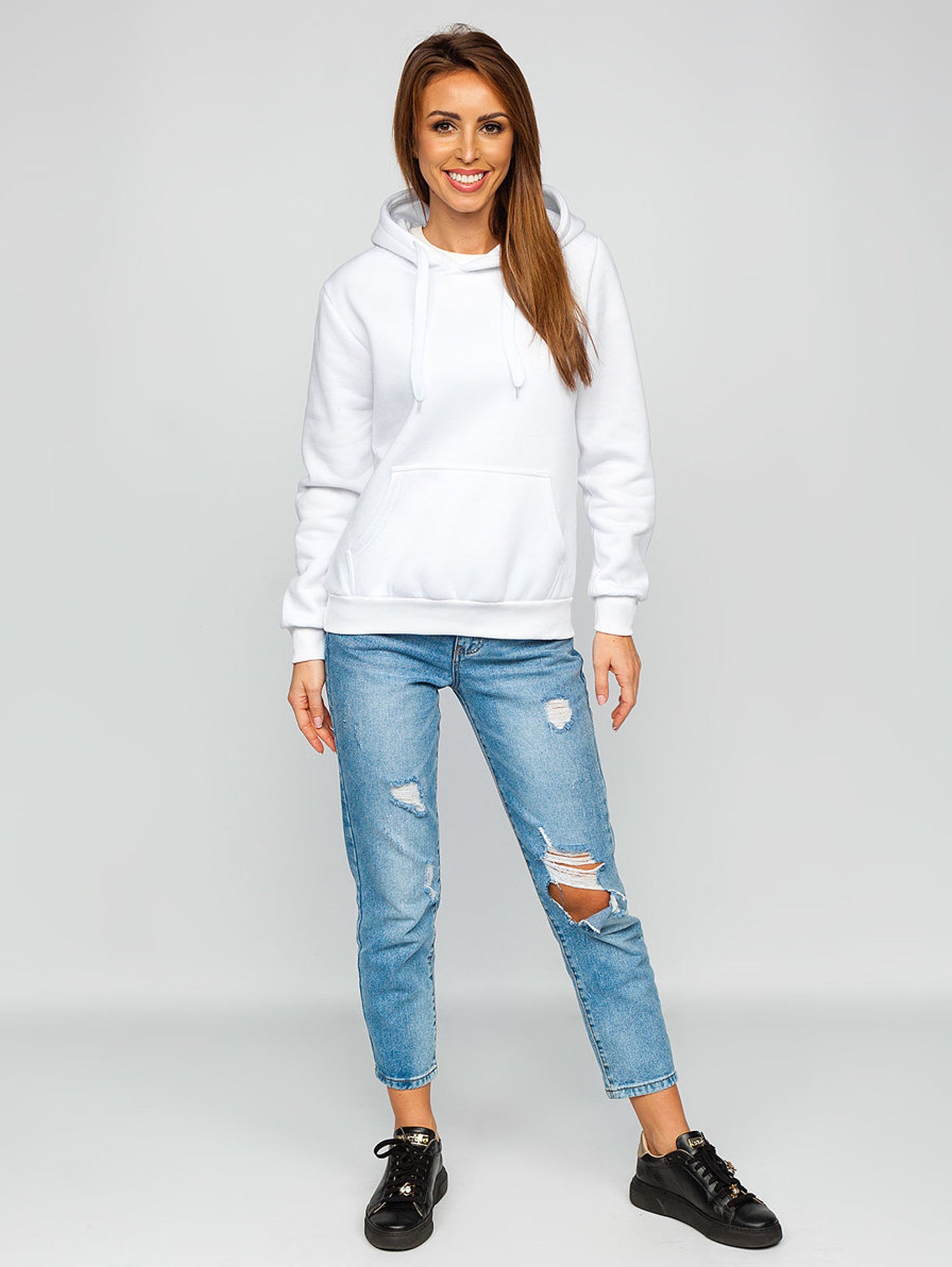 Basic Women's White Hoodie