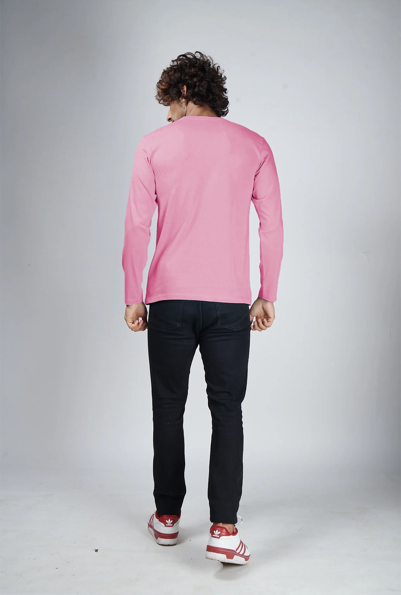 Basic Pink Full Sleeves T-Shirt