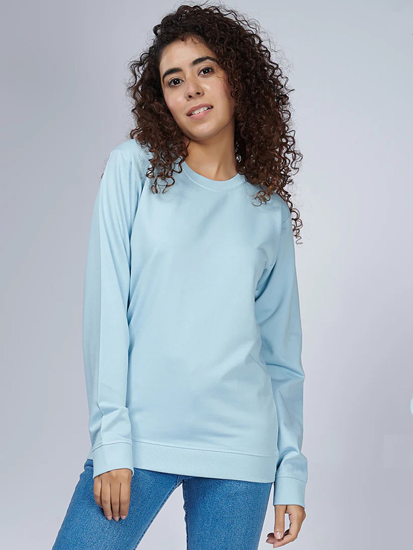 Women's Basic Sky Blue Sweatshirt