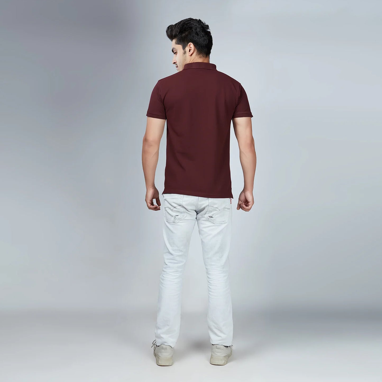 Men's Maroon Polo T-Shirt