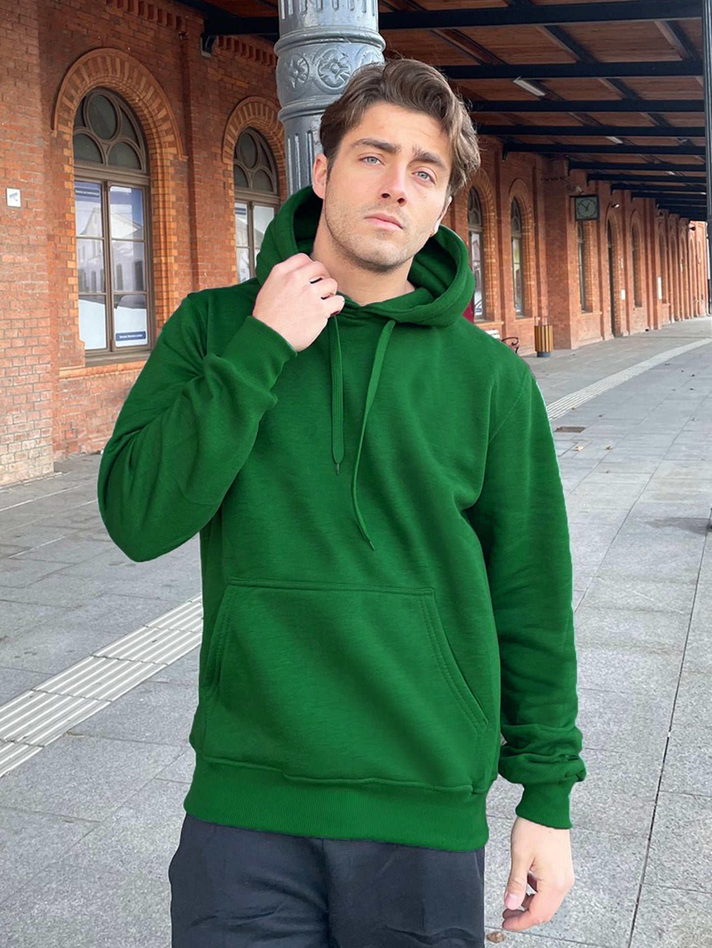 Basic Olive Green Hoodie