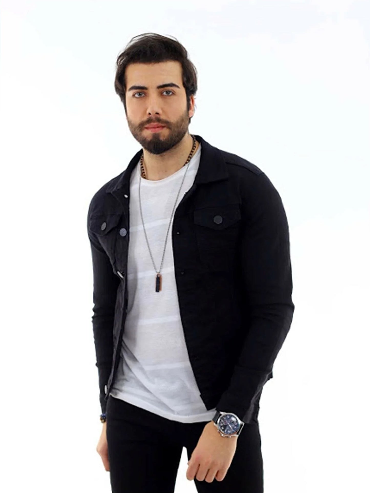 Men's Black Denim Jacket