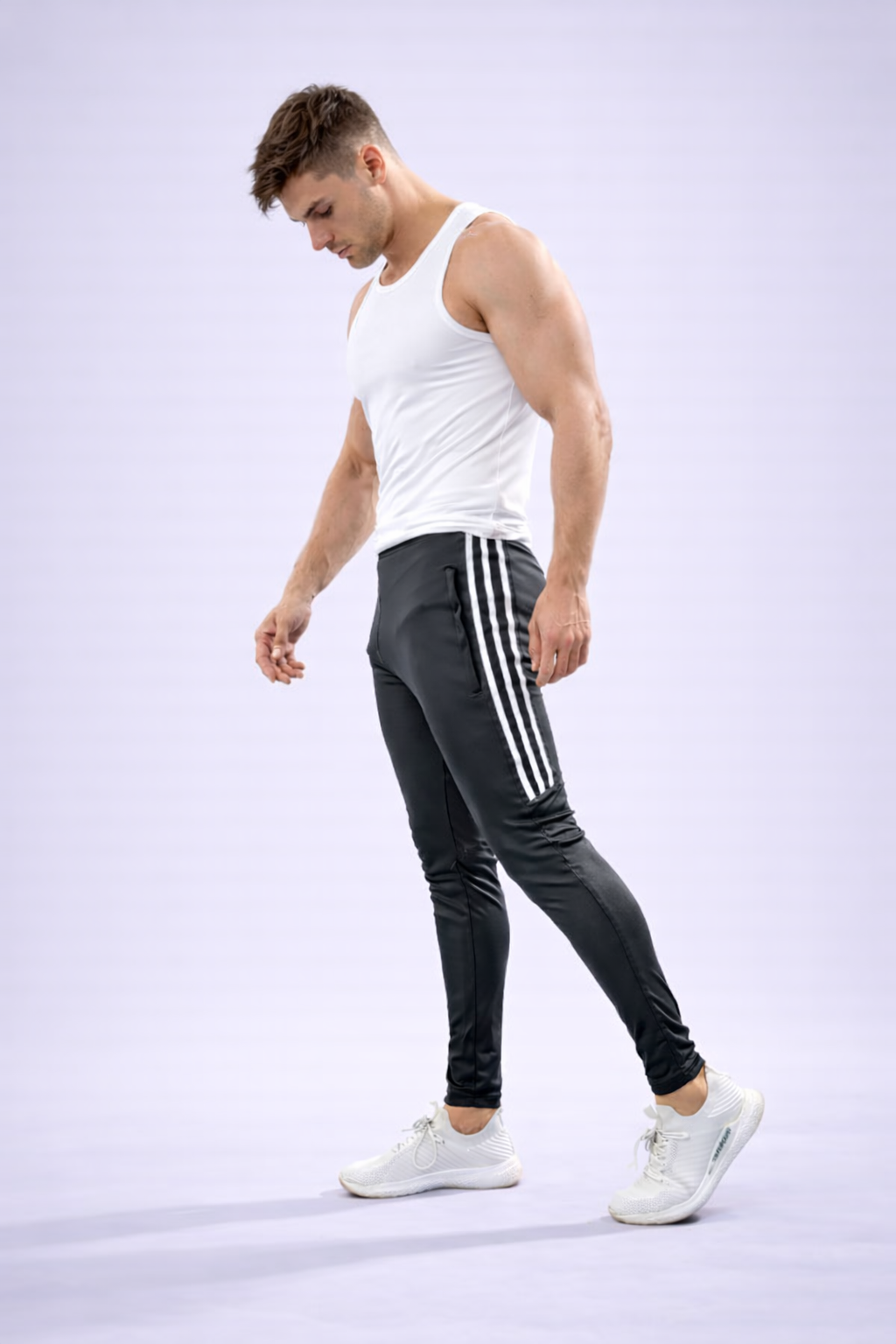 Unisex Dri-FIT 3-Stripe Pants – Dark Gray