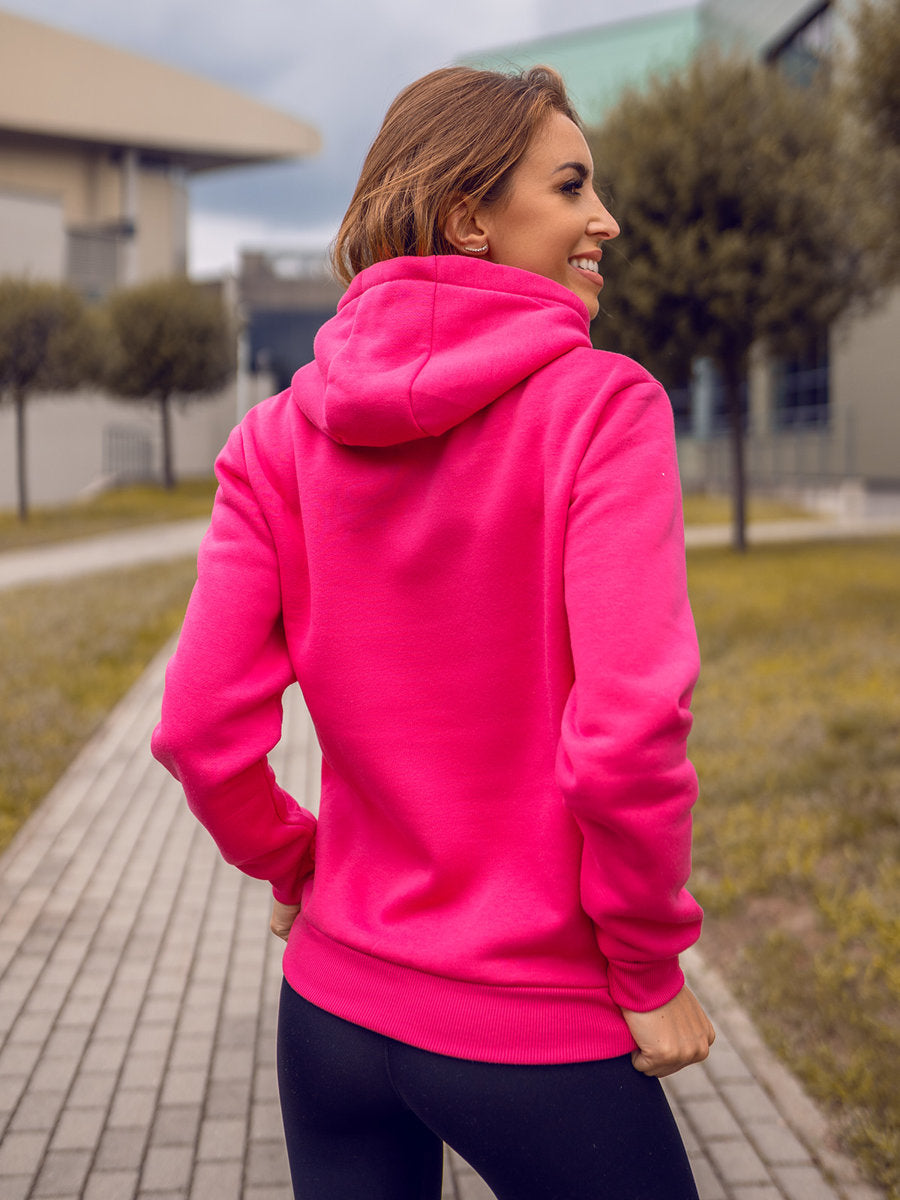 Basic Women's Hot Pink Hoodie