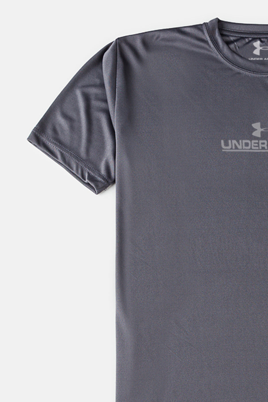 Steel Gray Under Armour Front Logo Dri-FIT T-Shirt