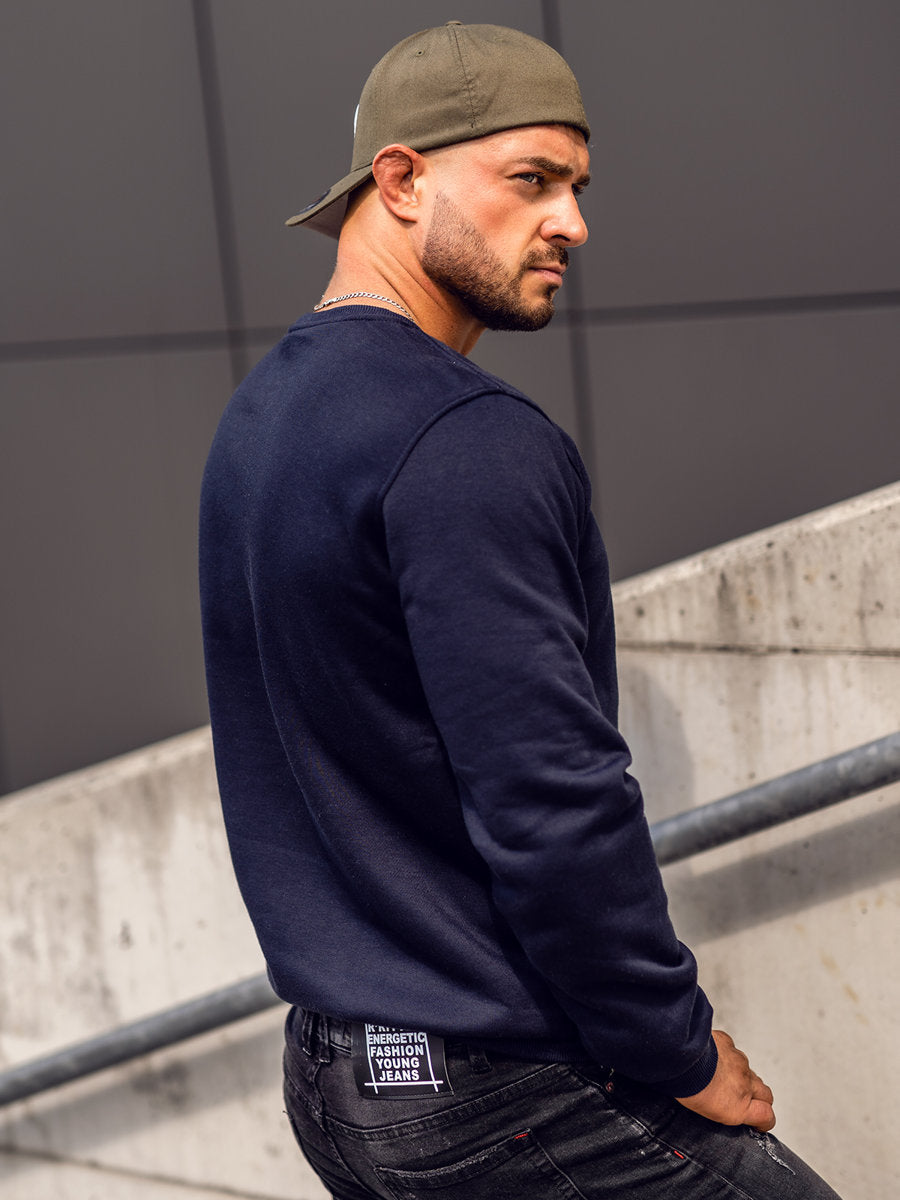Basic Navy Blue Sweatshirt