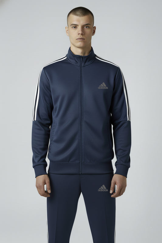 Adidas 3-Stripe Tracksuit – Navy Blue – Micro Stretch DRI-FIT Fabric