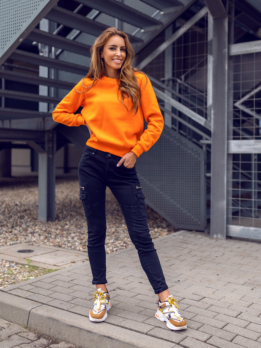 Women's Basic Orange Sweatshirt