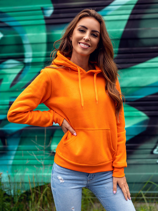 Basic Women's Orange Hoodie