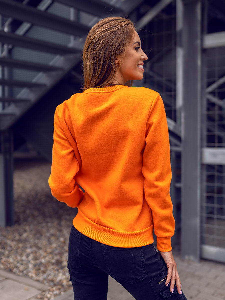 Women's Basic Orange Sweatshirt