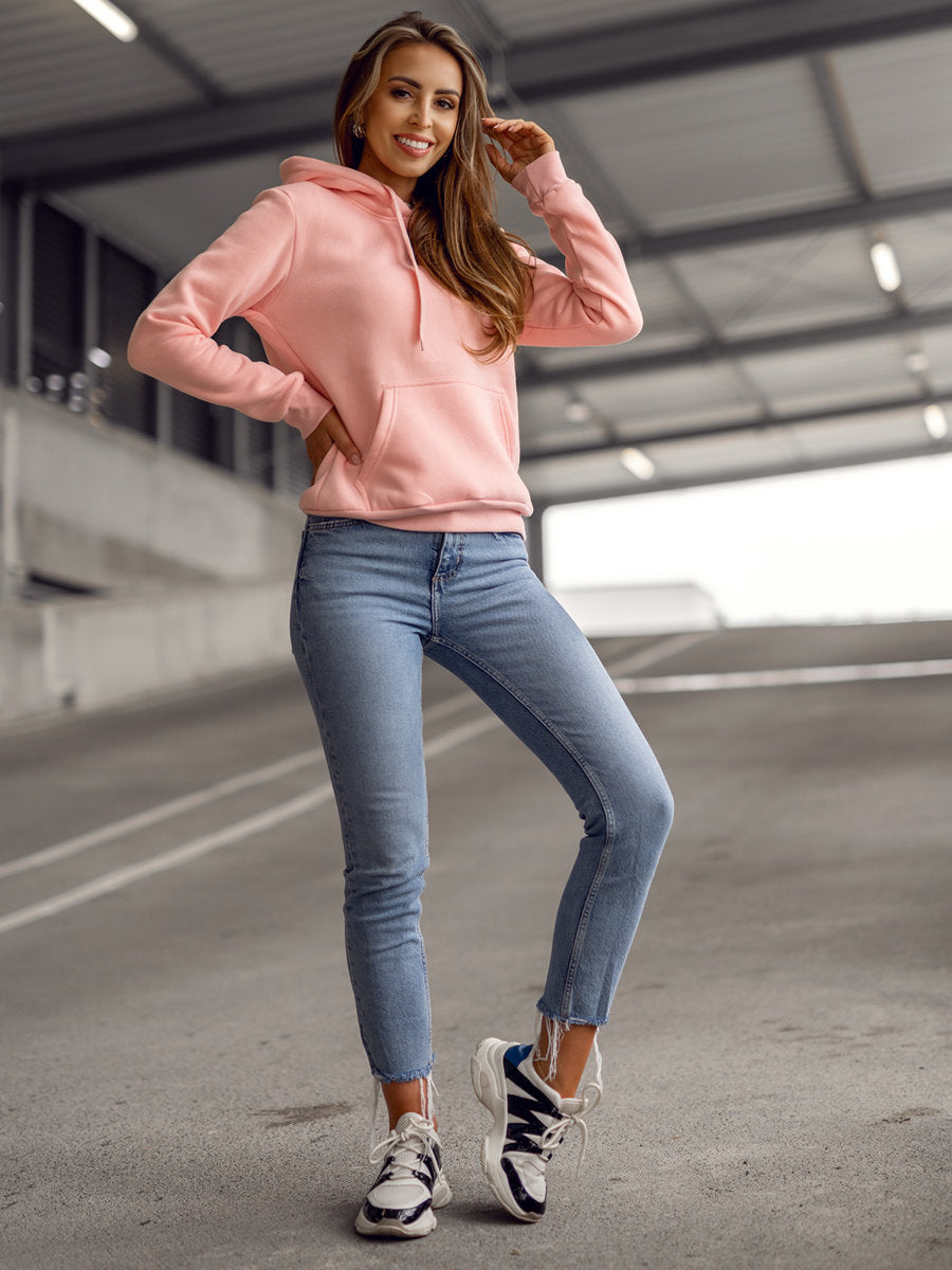 Basic Women's Pink Hoodie