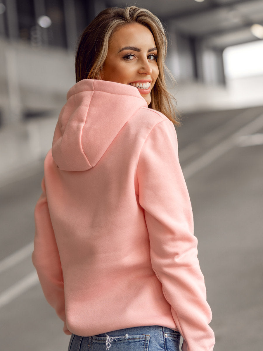 Basic Women's Pink Hoodie