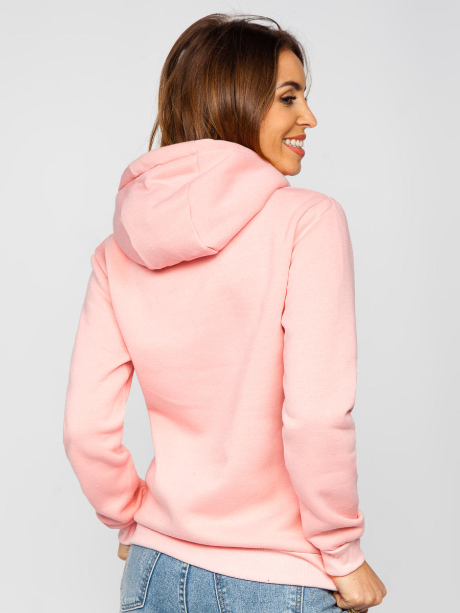 Basic Women's Pink Hoodie