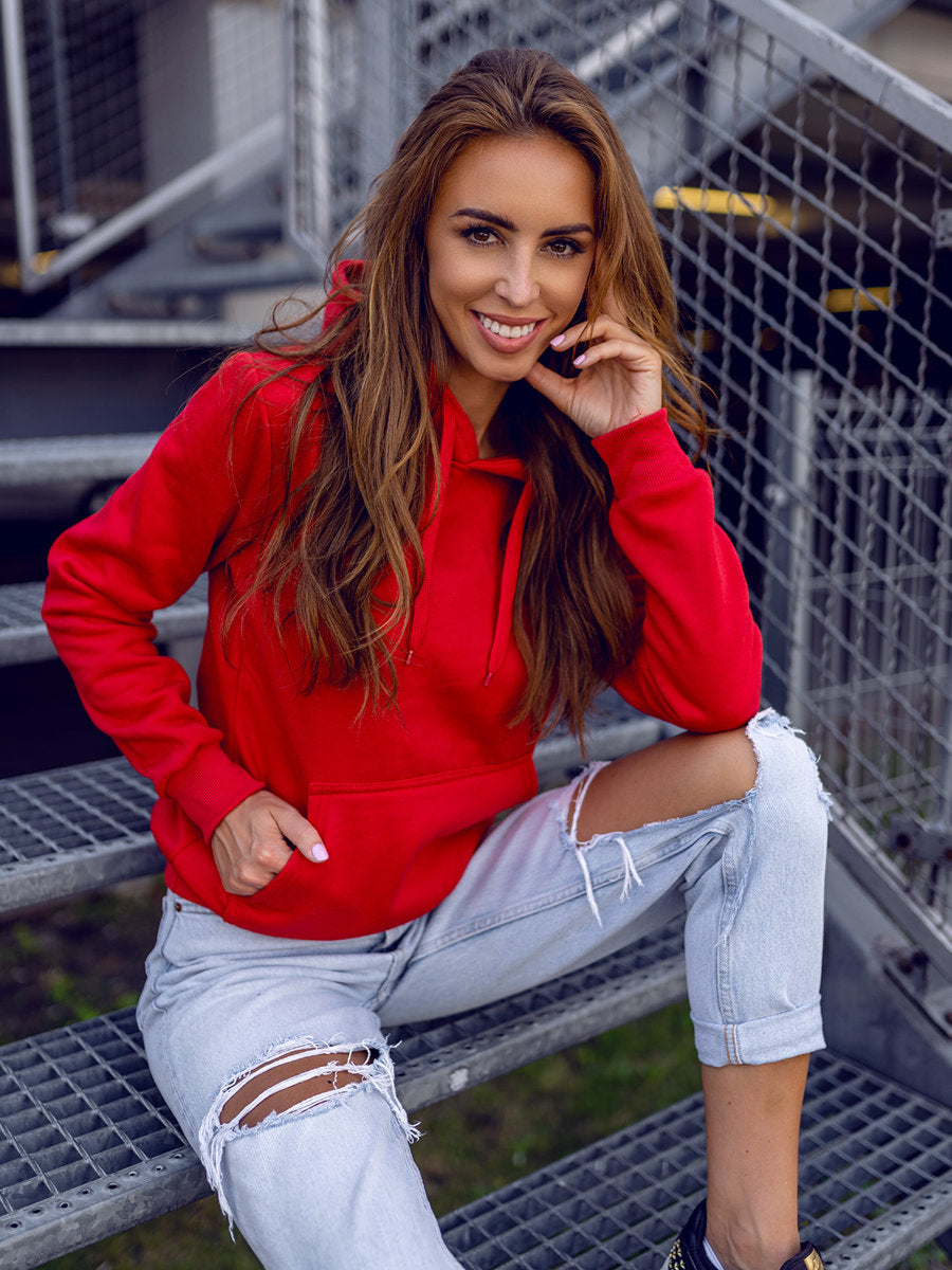 Basic Women's Red Hoodie