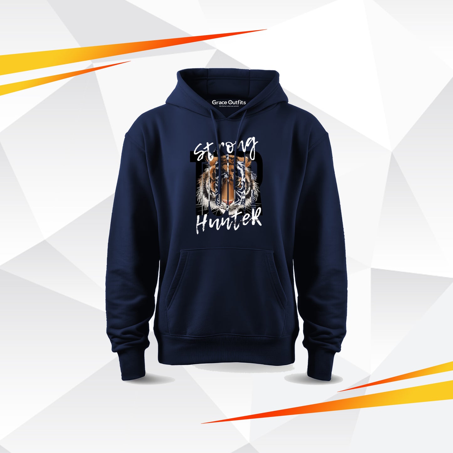 Strong Hunter Hoodie – Tiger Graphic Hoodie