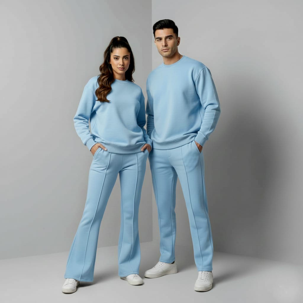 Winter Fleece Women's Co-Ord Set – Sky Blue