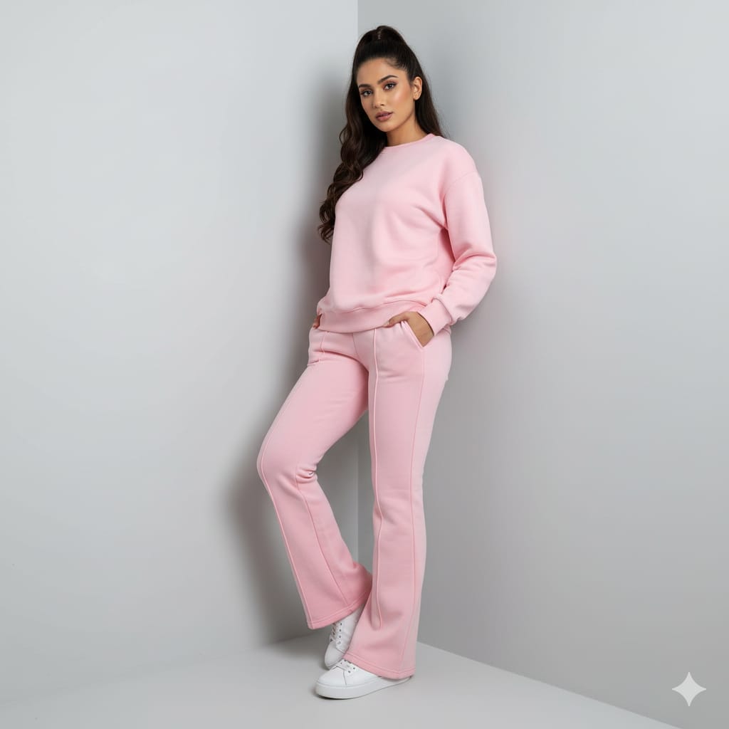 Winter Fleece Couple's Co-Ord Set – Pink