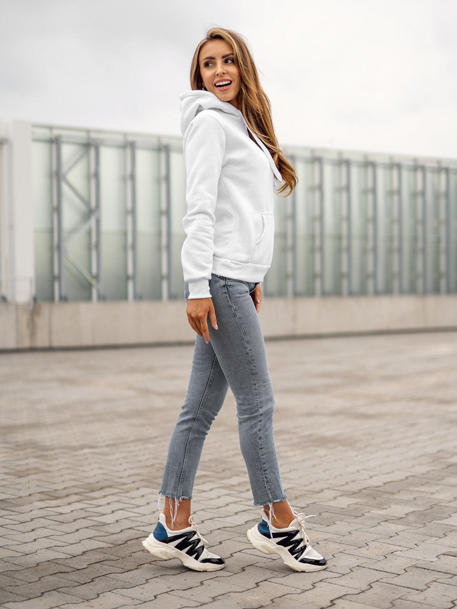 Basic Women's White Hoodie