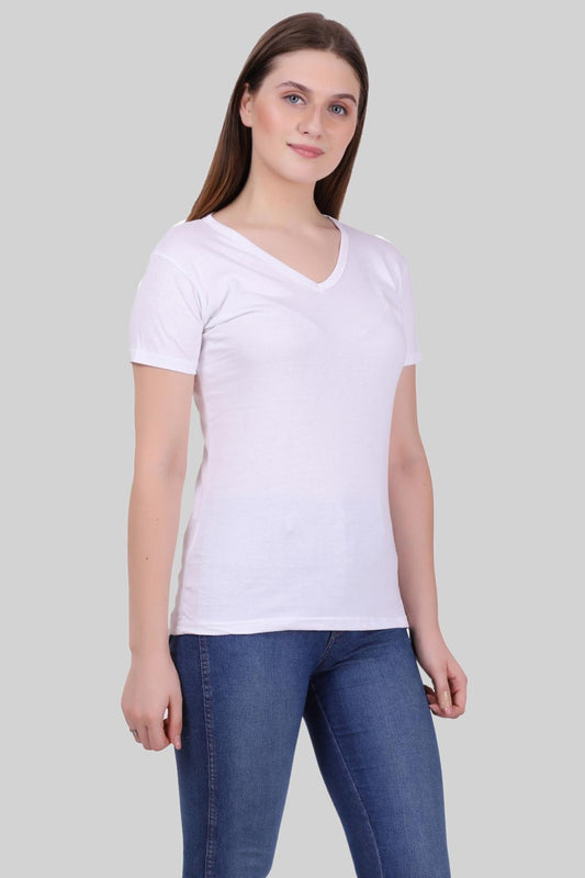 Basic White V-Neck T-Shirt