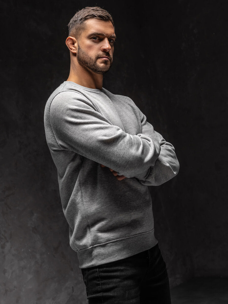 Basic Heather Gray Sweatshirt
