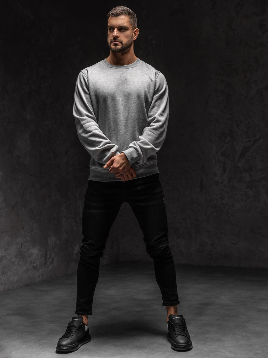 Basic Heather Gray Sweatshirt