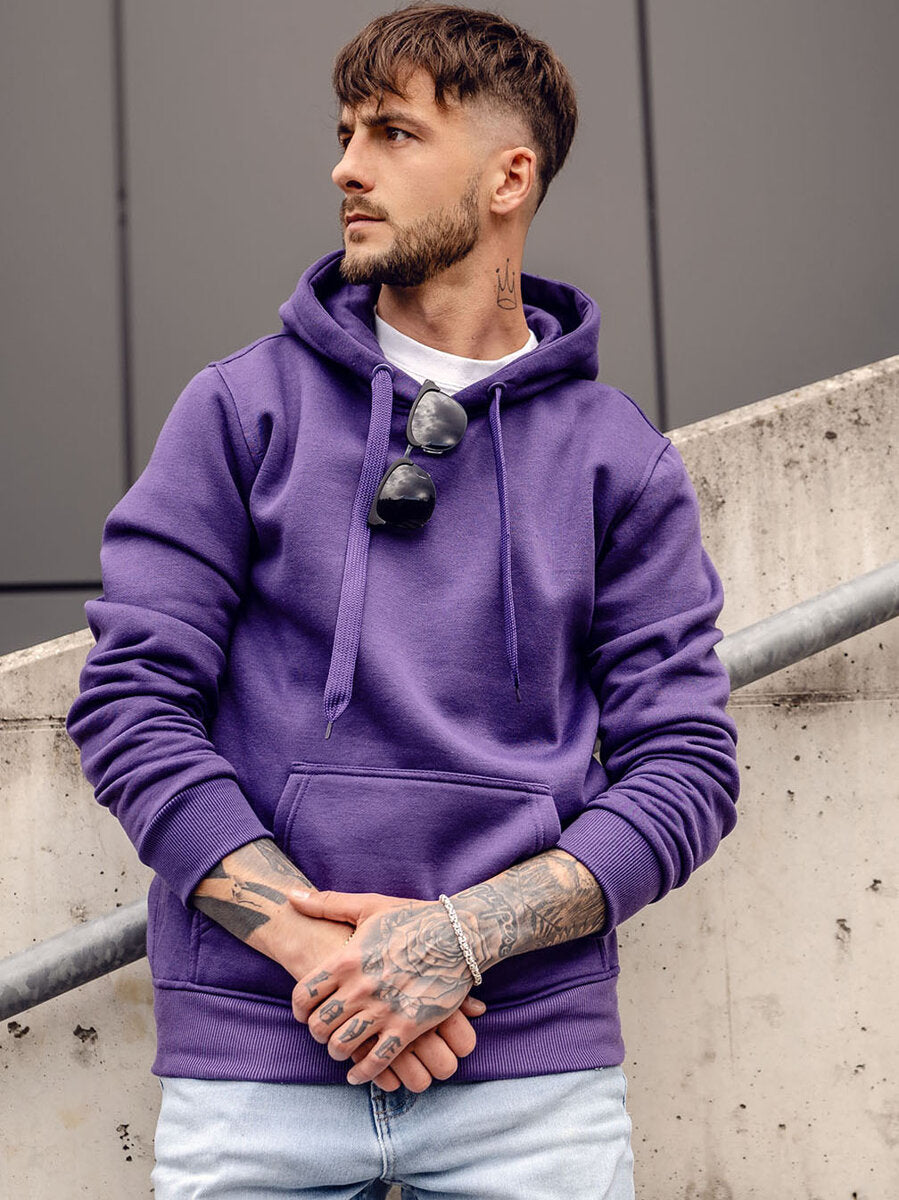 Basic Dark Purple Hoodie - Main Image