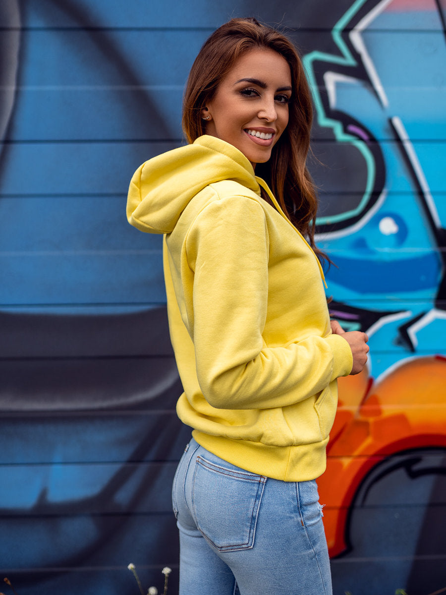 Basic Women's Yellow Hoodie
