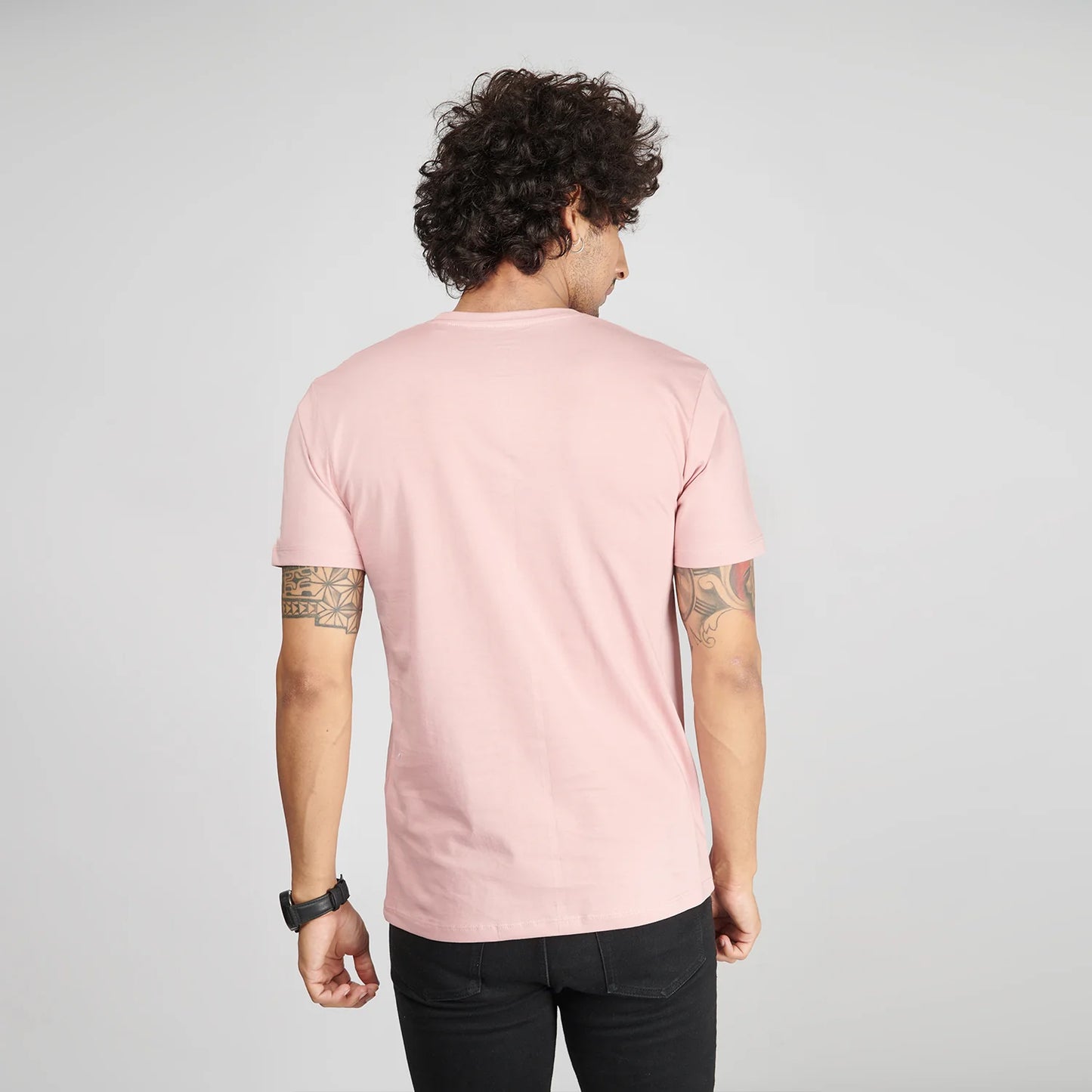 Basic Pink Half Sleeves T-Shirt