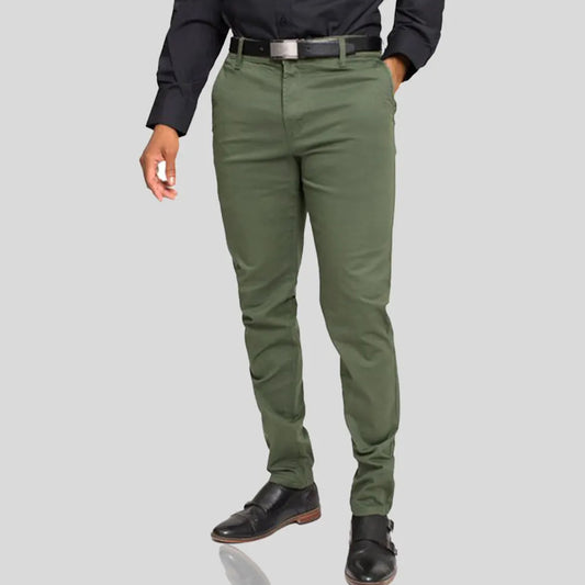 Slim Fit Ever Green Cotton Chino Pants