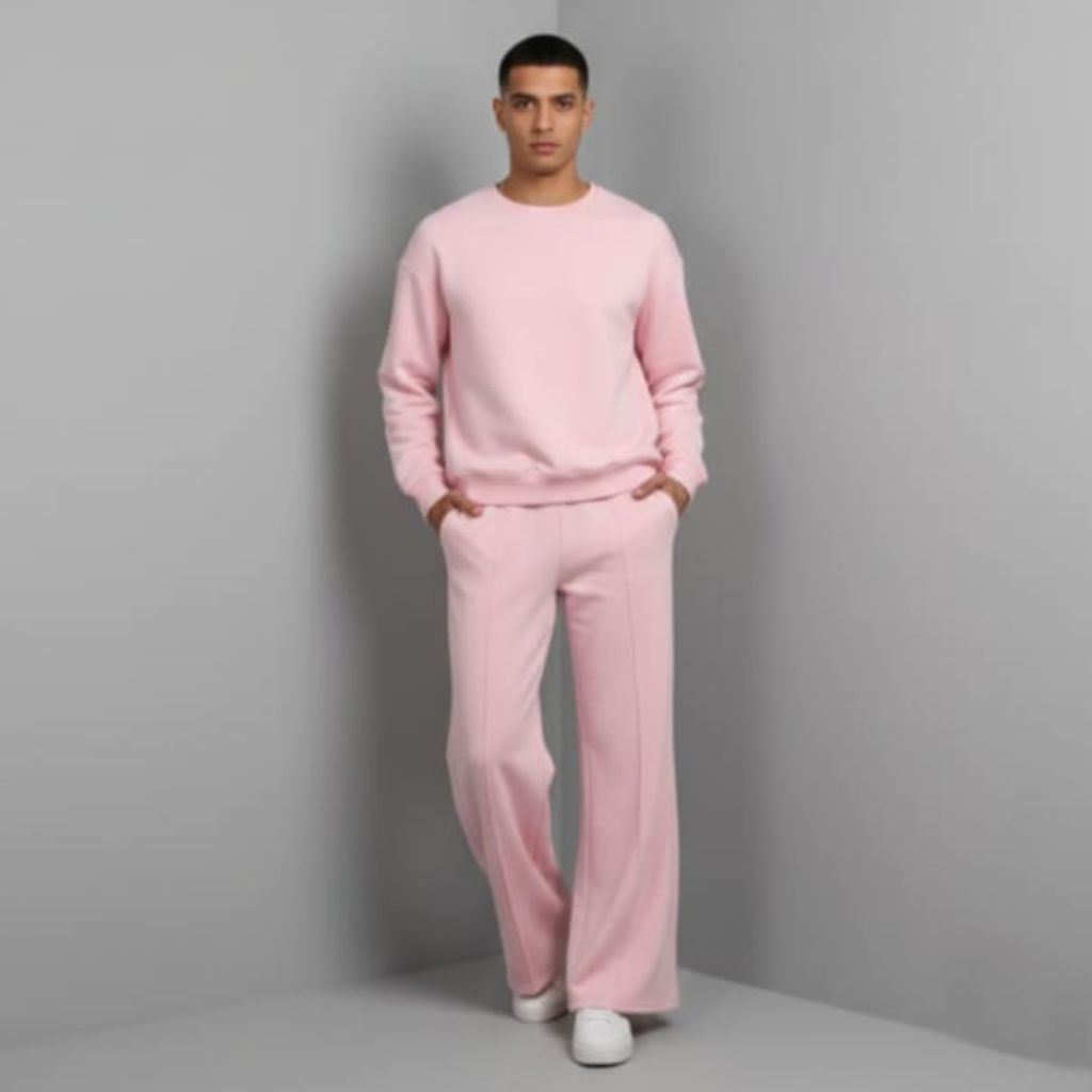 Winter Fleece Men's Co-Ord Set – Pink