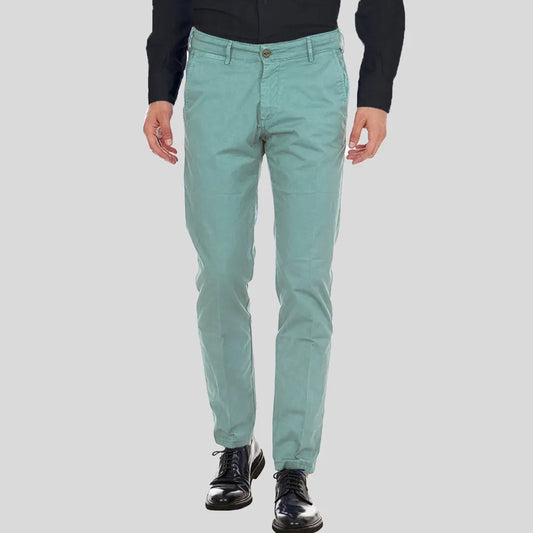 Slim Fit Mint Green Cotton Chino Pants
