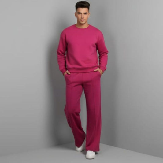 Winter Fleece Men's Co-Ord Set – Shocking Pink