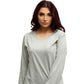 Women's Basic Header Gray Full Sleeves T-Shirt