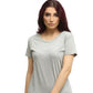 Women's Basic Heather Grey Half Sleeves T-Shirt