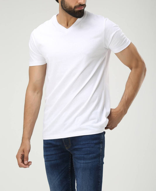 Basic V-Neck T-Shirt White